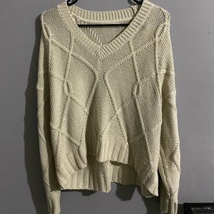 cream sweater